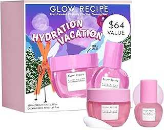 Hydration Vacation Skincare Set - Plum Plump Hyaluronic Acid Moisturizer + Face Serum - Made with Antioxidant Plum & Vitamin B5 to Repair Skin Barrier and Improve Hydration (2 Count)