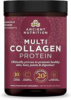 Collagen Powder Protein with Probiotics, Unflavored Multi Collagen Protein with Vitamin C, 45 Servings, Hydrolyzed Collagen Peptides Supports Skin and Nails, Gut Health, 16oz