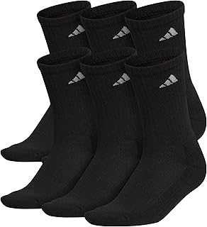 Women's Athletic Cushioned Crew Socks, 6-Pack, Durable, Moisture-Wicking, Cushioned, Arch Support Socks for Women