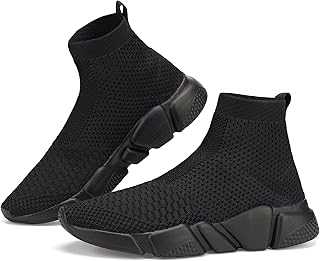Walking Shoes for Men Lightweight High Top Sneakers Breathable Knit Athletic Running Shoes Fashion Gym Sports Shoes