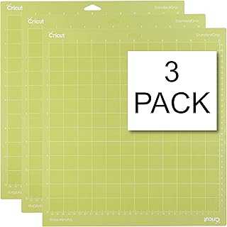 StandardGrip Machine Mats 12in x 12in, Reusable Cutting Mats for Crafts with Protective Film, Use with Cardstock, Iron On, Vinyl and More, Compatible with Cricut Explore & Maker (3 Count)