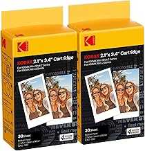 4Pass 2.1 x 3.4 Inches Film Cartridge (60 Sheets) for Kodak Mini 2 Retro and Mini Shot 2 Retro