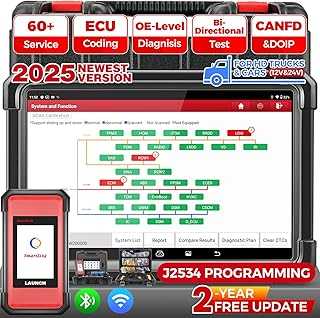 LAUNCH X431 PRO3S+SMARTLINK HD Heavy Duty Truck Scanner,2025 Diesel&Gasoline Bidirectional Diagnostic Scan Tool,60+Service,ECU Coding,Topology Mapping,AutoAuth FCA SGW,2 YSR Free Update