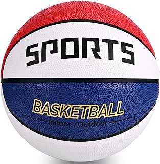 Kids Youth Adult Size 3/4/5/6/7 (22/25.5/27.5/28.5/29.5") Basketball Premium Rubber or Faux Leather Basketball Indoor Outdoor Basketball for Boys Girls Womens Mens Basketball Gifts (Deflated)