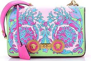 Pre-Loved Medusa Padlock Icon Flap Bag Printed Leather Medium, Print