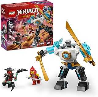 NINJAGO Zane's Battle Suit Mech Ninja Toy - Building Toy for Pretend Play for Kids, Boys and Girls, Ages 6+ - with 3 Minifigures - Gift Idea for Birthdays - 71827