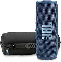 FLIP 7 (Blue) Waterproof Portable Speaker Bundle with X-Halo Hardcase (Black)