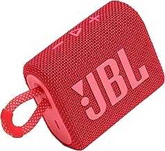 Go 3 - Portable Mini Bluetooth Speaker, big audio and punchy bass, IP67 waterproof and dustproof, 5 hours of playtime, speaker for home, outdoor and travel (Red)