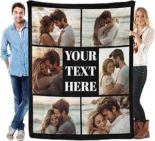 Custom Blanket with Photos Text, Custom Picture Blanket for Mom, Dad, Couple, Girlfriend, Boyfriend, Wife, Husband Birthday