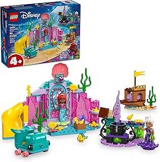 Disney Princess Ariel’s Crystal Cavern, Buildable Disney Toy Playset for Kids, Ariel Princess Mermaid Mini Doll and Fish Figure, Treasure Chest, Gift for Girls and Boys Ages 4 and Up, 43254