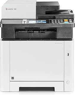 ECOSYS M5526cdw All-in-One Color Laser Printer (Print/Copy/Scan/Fax), 27 ppm, Up to Fine 1200 dpi, Gigabit Ethernet, Wireless & Wi-Fi Direct, Standard Duplex, 4.3in Touchscreen Panel, 512 MB