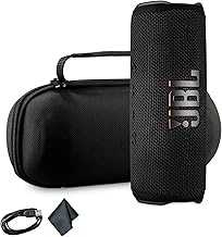 Flip 6 Portable Wireless Speaker | Deep Bass Sound, IP67 Waterproof Rating | Bluetooth Audio for Outdoor, Travel, Beach, Hiking, and Home Use (Black) with Travel Case + Microfiber Cloth