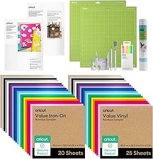 All-in-One Materials & Accessories Bundle - Includes Vinyl, Iron-On HTV, Sticker Paper, Printable HTV, Tools, Mats, Pens, & More
