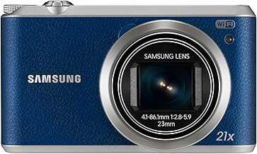 WB350F - 16.3MP BSI CMOS, 21X Optical Zoom, 3-inch LCD touchscreen, 1080p HD Video, Smart WiFi and NFC Digital Camera - Blue
