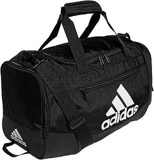 Unisex Defender 4.0 Gym Duffel Bag for Men and Women, Black/White, Small (38L)