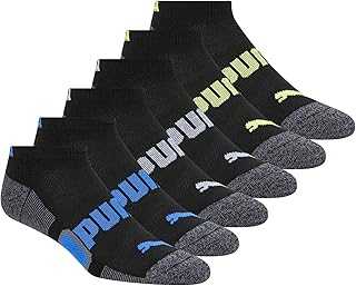 Kids' Big Boys' 6 Pairs Low Cut Socks, Black Combo, 9-11