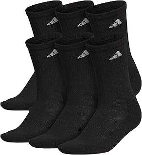 Women's Athletic Cushioned Crew Socks with Arch Support, 6-Pack, Durable, Moisture-Wicking