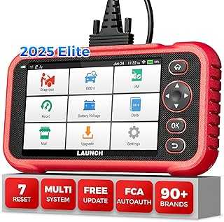 LAUNCH OBD2 Scanner CRP123I V2.0 Elite,2025 Lifetime Free Update Engine ABS SRS at Diagnostics Tool with 7 Resets,Oil/Throttle/SAS/BMS/EPB/DPF Reset/ABS Bleeding Car Scanner,Battery Test,FCA SGW