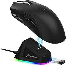 X11 Lightweight Wireless Gaming Mouse with RGB Charging Dock,Tri-Mode-2.4G/USB-C Wired/BT,22K DPI,PAW3311 Optical Sensor,HUYU Switch, 5 programmable Buttons for PC/Mac(Black)