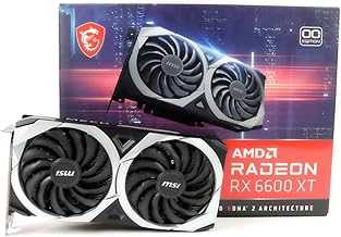 MSI Gaming AMD Radeon RX 6600 XT 8GB GDDR6 128-bit HDMI/DP 2602 MHz Boost Clock FreeSync DirectX 12 VR Ready OC Graphics Card (RX 6600 XT MECH 2X 8G OCV1) (Renewed)