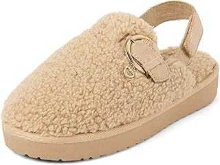 Girl's Comfy Slip on Clog with Backstrap, Faux Fur Lined