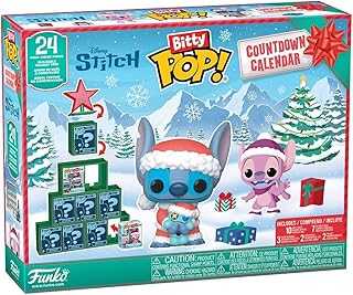 Pop! Bitty Countdown Calendar: Stitch Holiday - 24 Days of Surprises - Collectible Vinyl Mini Figures - Mystery Box - Gift Idea - Holiday Present for Kids - Christmas or Birthday Countdown