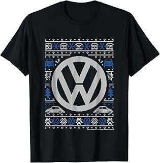 Classic Beetle Car Christmas Knit Knit Pattern T-Shirt