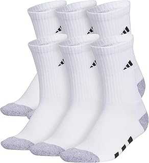 Unisex Youth Athletic Cushioned 6-Pack, Crew Socks Kids for Sports, Durable & Breathable